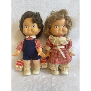 2 Vintage Campbells Soup 1988 Special Edition‎ Kids Doll Toys Boy and Girl